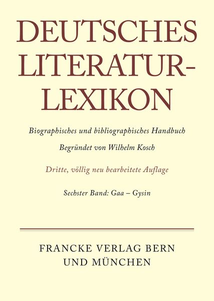 Produktbild: Deutsches Literatur-Lexikon / Gaa - Gysin