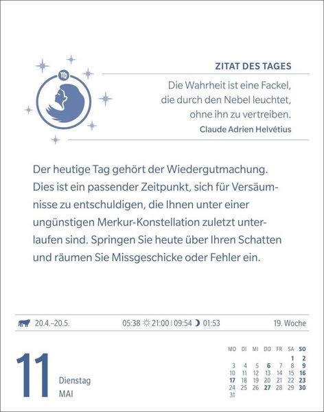 Produktbild: Jungfrau Sternzeichenkalender 2027 - Tagesabrei&szlig;kalender - Ihr Horoskop f&uuml;r jeden Tag