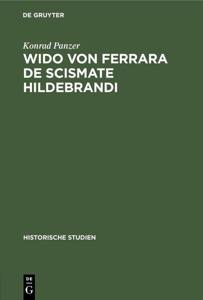 Produktbild: Wido von Ferrara De Scismate Hildebrandi