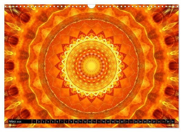 Produktbild: Energie - Mandalas in orange (Wandkalender 2026 DIN A3 quer), CALVENDO Monatskalender