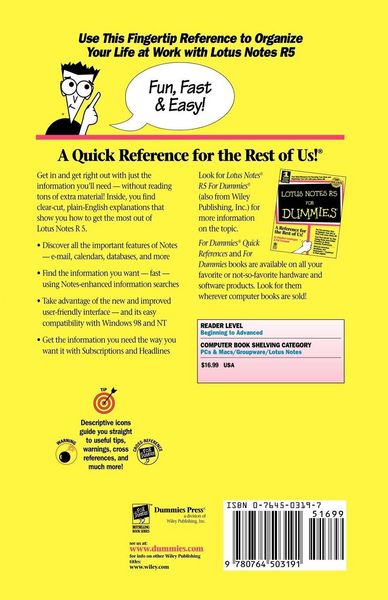 Produktbild: Londergan, S: Lotus Notes 5 For Dummies Quick Ref