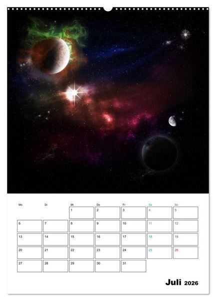 Produktbild: Im Weltraum (hochwertiger Premium Wandkalender 2026 DIN A2 hoch), Kunstdruck in Hochglanz