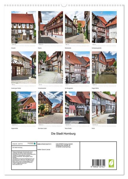 Produktbild: Die Stadt Hornburg (hochwertiger Premium Wandkalender 2026 DIN A2 hoch), Kunstdruck in Hochglanz