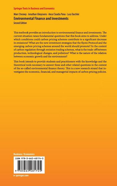 Produktbild: Environmental Finance and Investments
