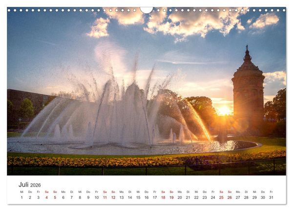 Produktbild: Der Mannheimer Wasserturm (Wandkalender 2026 DIN A3 quer), CALVENDO Monatskalender