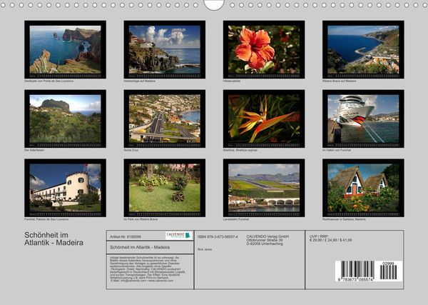 Produktbild: Sch&ouml;nheit im Atlantik &ndash; Madeira (Wandkalender 2022 DIN A3 quer)