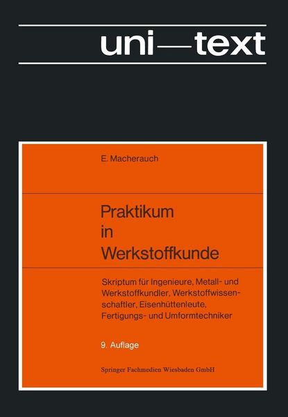 Produktbild: Praktikum in Werkstoffkunde