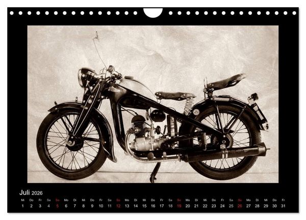 Produktbild: Motorrad Oldtimer aus &Ouml;sterreich (Wandkalender 2026 DIN A4 quer), CALVENDO Monatskalender
