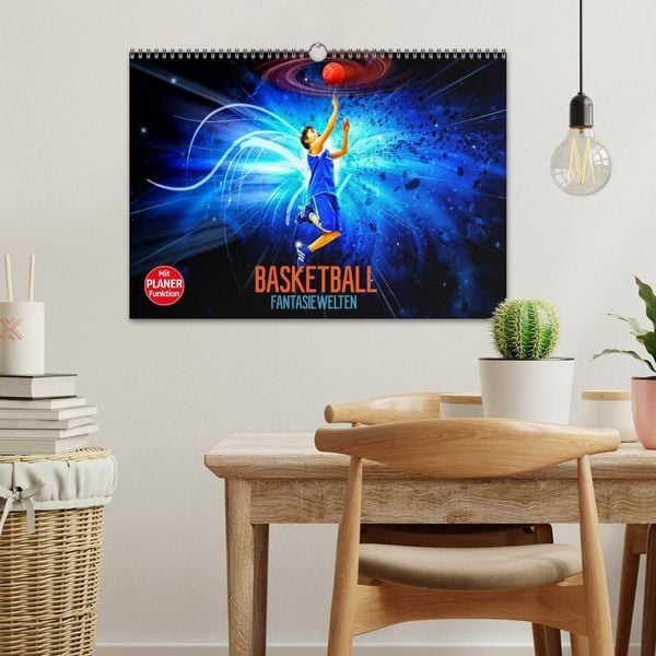 Produktbild: Basketball Fantasiewelten (Wandkalender 2026 DIN A3 quer), CALVENDO Monatskalender