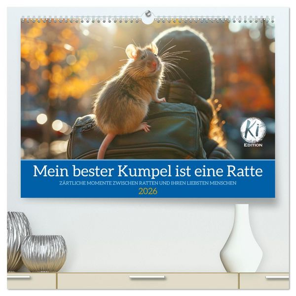 Produktbild: Mein bester Kumpel ist eine Ratte (hochwertiger Premium Wandkalender 2026 DIN A2 quer), Kunstdruck in Hochglanz