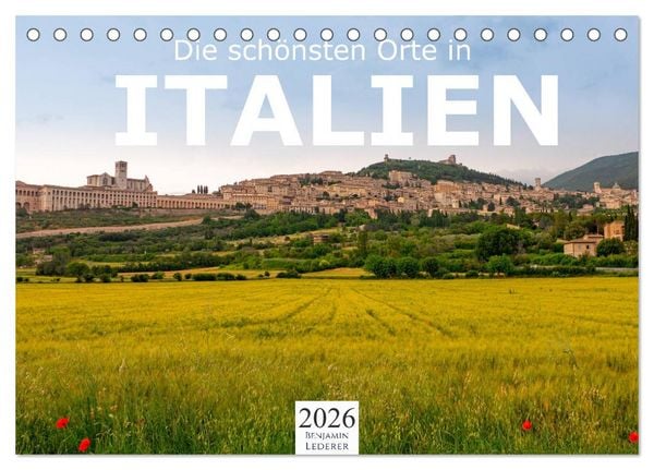 Produktbild: Die sch&ouml;nsten Orte in Italien. (Tischkalender 2026 DIN A5 quer), CALVENDO Monatskalender
