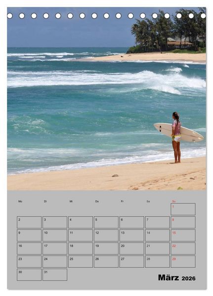 Produktbild: Hawaii - Land of Aloha (Tischkalender 2026 DIN A5 hoch), CALVENDO Monatskalender