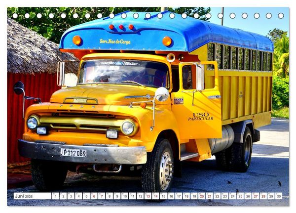 Produktbild: LKW-Busse - Made in Cuba (Tischkalender 2026 DIN A5 quer), CALVENDO Monatskalender