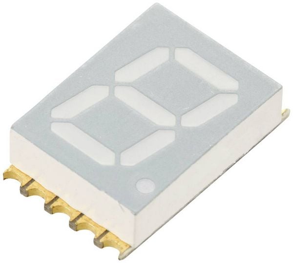 TRU COMPONENTS SMD-LED Gelbgrün 9 mcd Einzelziffer-Display