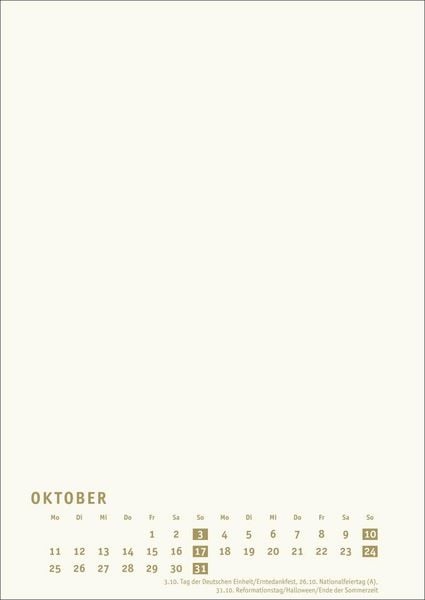 Produktbild: Premium-Bastelkalender gold A4 2027