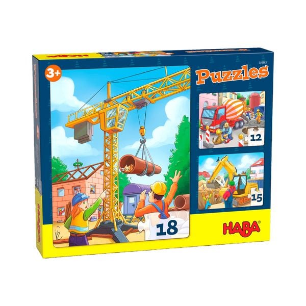HABA Puzzles Baustellenfahrzeuge (Kinderpuzzle)