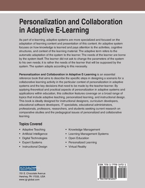 Produktbild: Personalization and Collaboration in Adaptive E-Learning