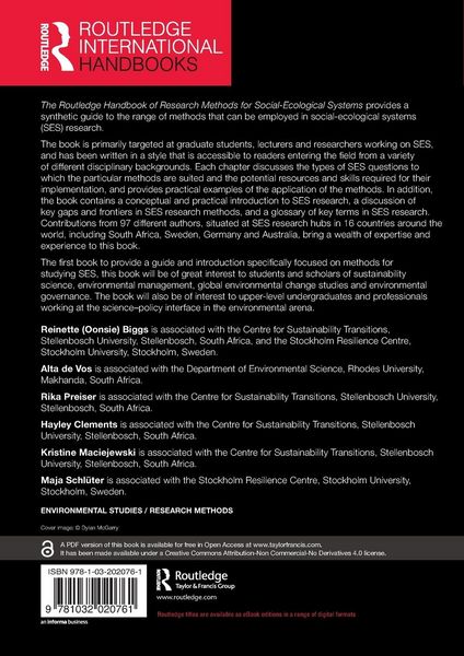 Produktbild: The Routledge Handbook of Research Methods for Social-Ecological Systems