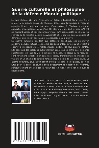 Produktbild: Guerre culturelle et philosophie de la d&eacute;fense Morale politique