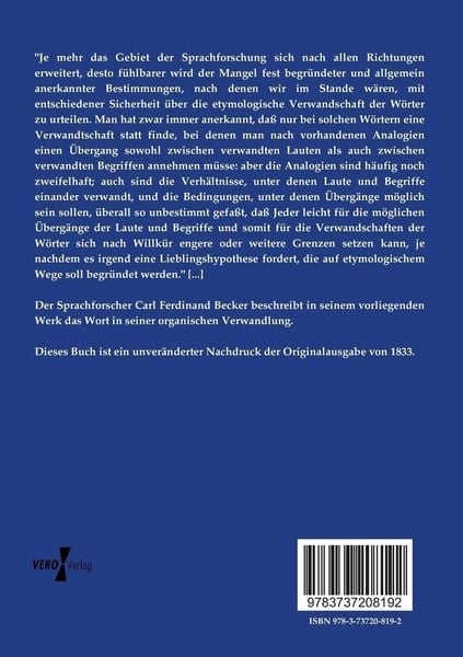 Produktbild: Das Wort in seiner organischen Verwandlung