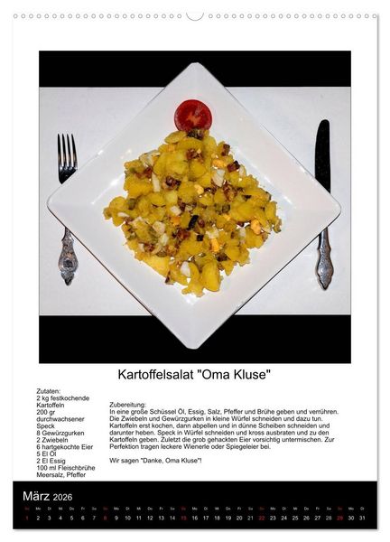 Produktbild: Omas Familienkochkalender (Wandkalender 2026 DIN A2 hoch), CALVENDO Monatskalender