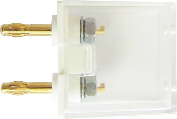 Schnepp G1 2AU Messadapter Lamellenstecker 4mm - Buchse 4mm stapelbar Weiß