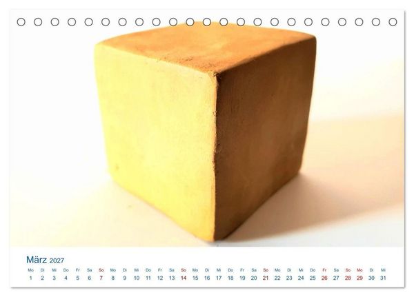 Produktbild: Formvollendete Symmetrie - Die platonischen K&ouml;rper modelliert mit Ton (Tischkalender 2027 DIN A5 quer), CALVENDO Monatskalender
