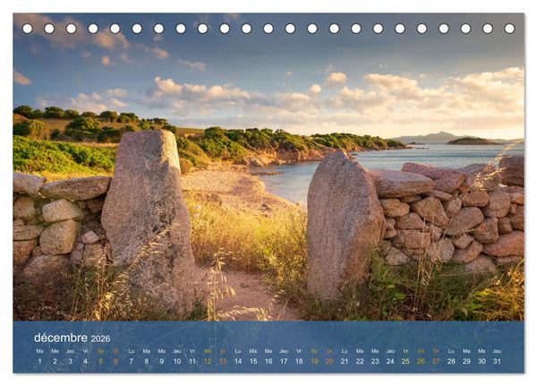 Produktbild: Sardaigne - L'&acirc;me sauvage de la M&eacute;diterran&eacute;e (Calendrier de bureau 2026 DIN A5 vertical), CALVENDO calendrier mensuel