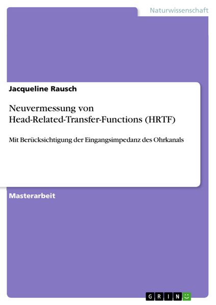Produktbild: Neuvermessung von Head-Related-Transfer-Functions (HRTF)