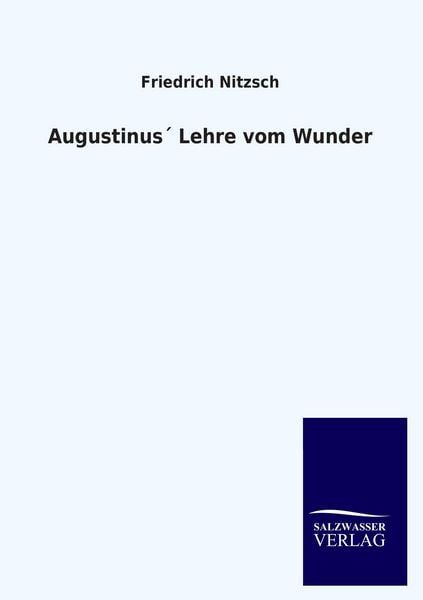 Produktbild: Augustinus&acute; Lehre vom Wunder
