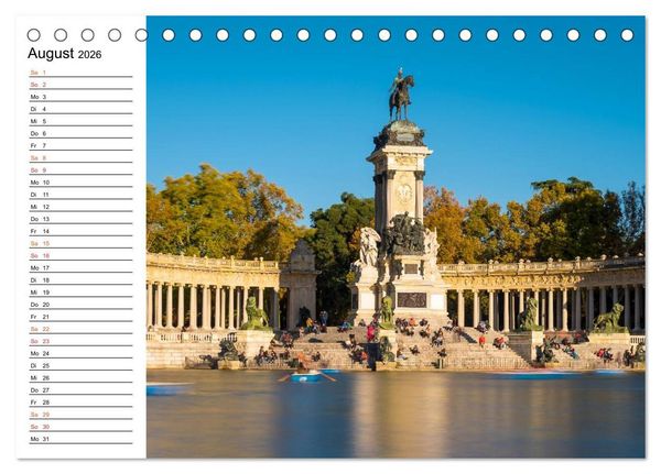 Produktbild: Metropole Madrid (Tischkalender 2026 DIN A5 quer), CALVENDO Monatskalender