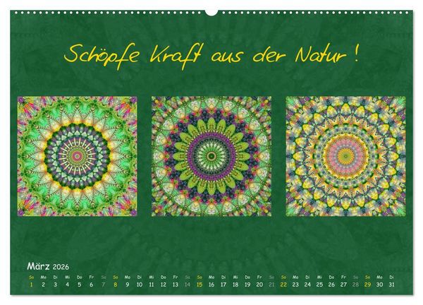 Produktbild: Mandala Trilogien (hochwertiger Premium Wandkalender 2026 DIN A2 quer), Kunstdruck in Hochglanz