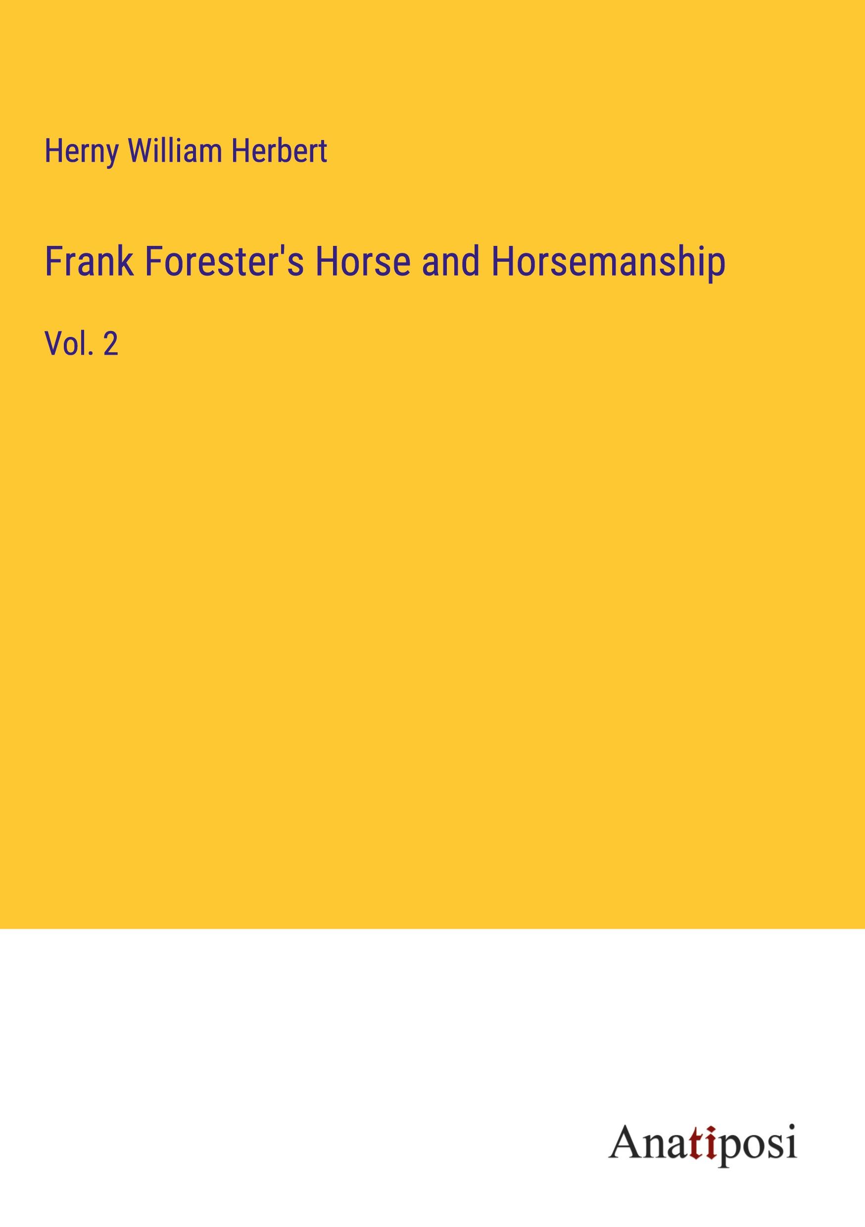 Produktbild: Frank Forester's Horse and Horsemanship
