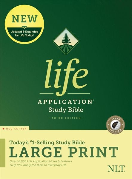 Produktbild: NLT Life Application Study Bible, Third Edition, Large Print (Red Letter, Hardcover, Indexed)