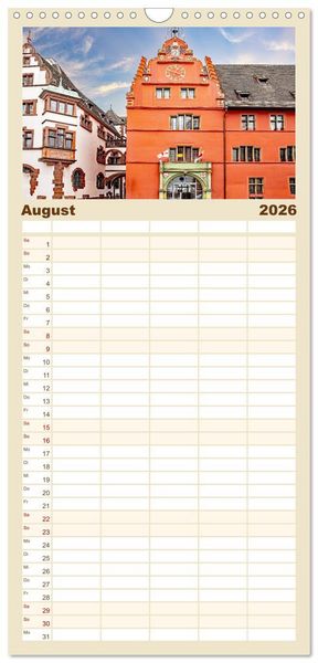 Produktbild: Familienplaner 2026 - Freiburg - Breisgau Metropole mit 5 Spalten (Wandkalender, 21 x 45 cm) CALVENDO