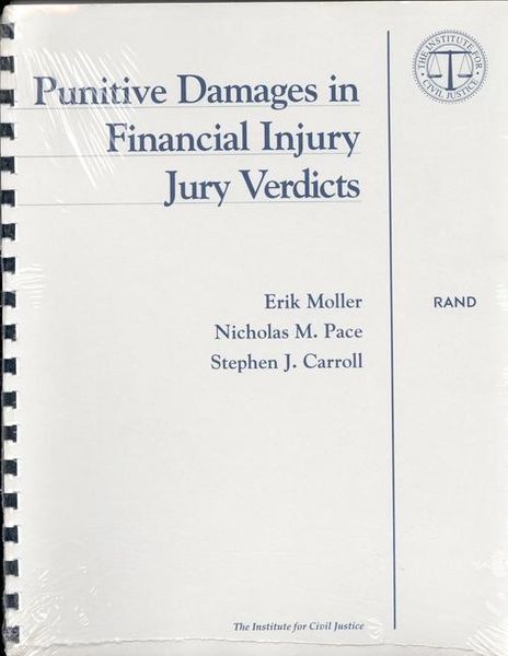 Produktbild: Punitive Damages in Financial Injury Jury Verdicts