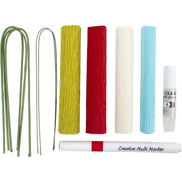 Produktbild: Creativ Company Mini Kreativ Set Krepppapier, Kreppblumen, Pastellfarben