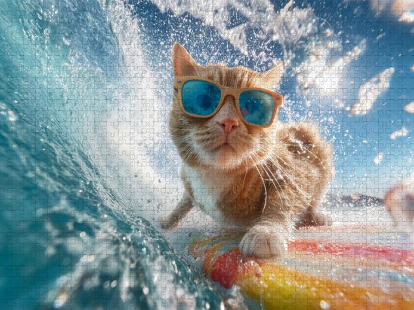 Produktbild: CALVENDO Puzzle Sommer, Sonne, Katzenjammer und jede Menge Stil | 1000 Teile Lege-Gr&ouml;&szlig;e 64x48cm Foto-Puzzle f&uuml;r gl&uuml;ckliche Stunden