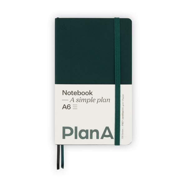 Produktbild: Notizbuch A6 Softcover Moss Green Liniert, 128 Seiten
