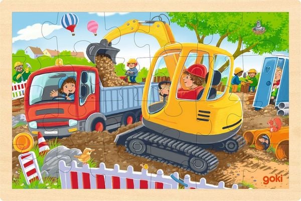 Einlegepuzzle Bagger