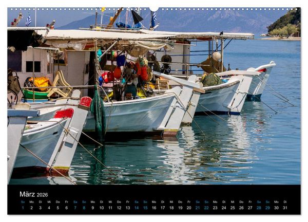 Produktbild: Peloponnes, Griechisches Urgestein von grandioser Sch&ouml;nheit. Die Regionen Argolis, Korinthia und Attika (hochwertiger Premium Wandkalender 2026 DIN A2 quer), Kunstdruck in Hochglanz