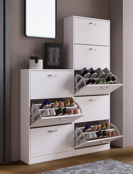 Produktbild: Holz Regal Schuhschrank Schuhkipper Serie Sipos XL