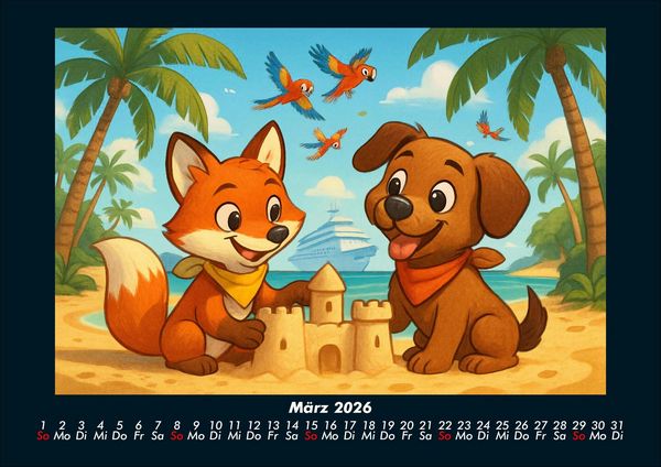 Produktbild: Finn & Wuff auf Kreuzfahrt 2026 Fotokalender DIN A4