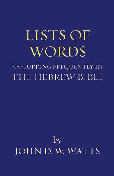 Produktbild: Lists of Words Occurring Frequently in the Hebrew Bible