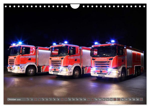 Produktbild: Einsatzfahrzeuge der Feuerwehr Stuttgart (Wandkalender 2026 DIN A4 quer), CALVENDO Monatskalender