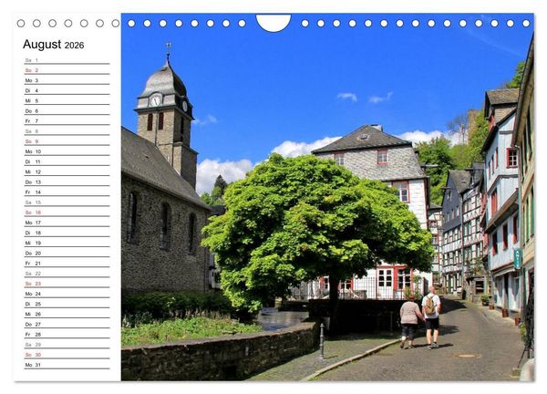 Produktbild: Eine Perle in der Eifel - Monschau (Wandkalender 2026 DIN A4 quer), CALVENDO Monatskalender