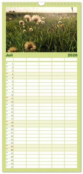 Produktbild: Familienplaner 2026 - Hallig Hooge - zwischen Himmel und Erde mit 5 Spalten (Wandkalender, 21 x 45 cm) CALVENDO
