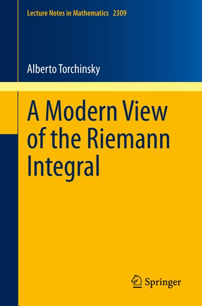Produktbild: A Modern View of the Riemann Integral
