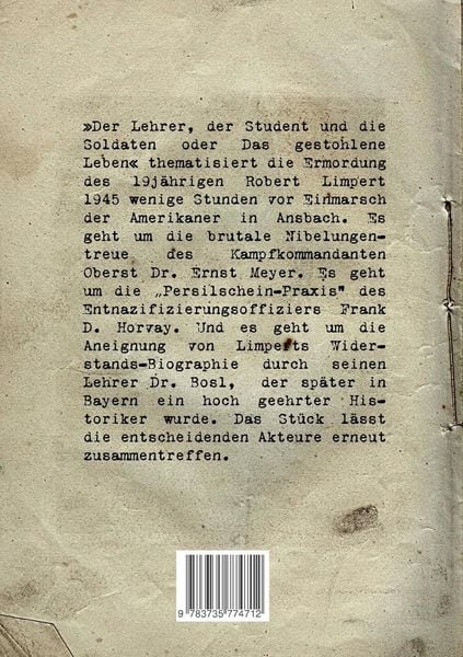 Produktbild: Der Lehrer, der Student und die Soldaten oder Das gestohlene Leben