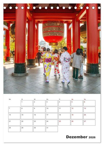 Produktbild: Eine Rundreise - Japan (Tischkalender 2026 DIN A5 hoch), CALVENDO Monatskalender